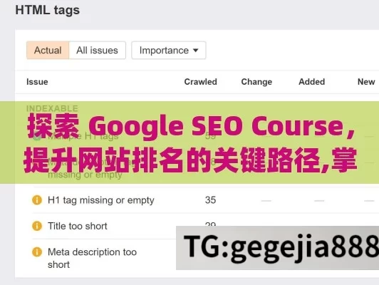 探索 Google SEO Course，提升网站排名的关键路径,掌握谷歌SEO技术，提升网站排名的关键