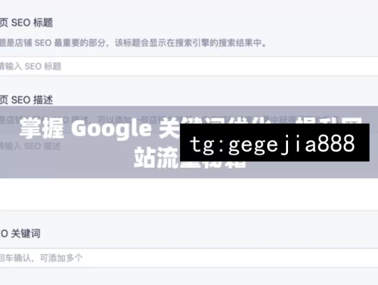 掌握 Google 关键词优化，提升网站流量秘籍，掌握 Google 关键词优化秘籍，提升流量