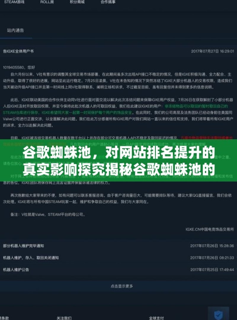 谷歌蜘蛛池，对网站排名提升的真实影响探究揭秘谷歌蜘蛛池的真相，它真的能提升网站排名吗？