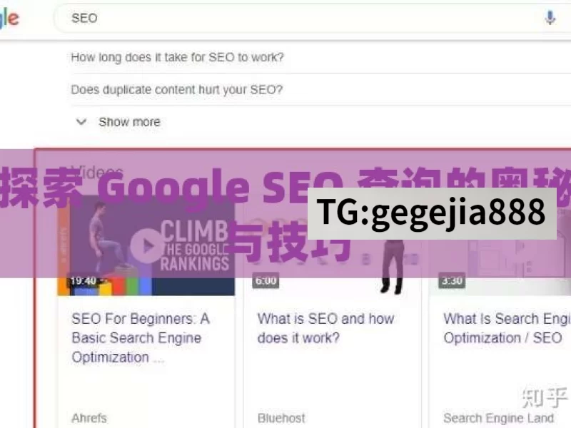 探索 Google SEO 查询的奥秘与技巧