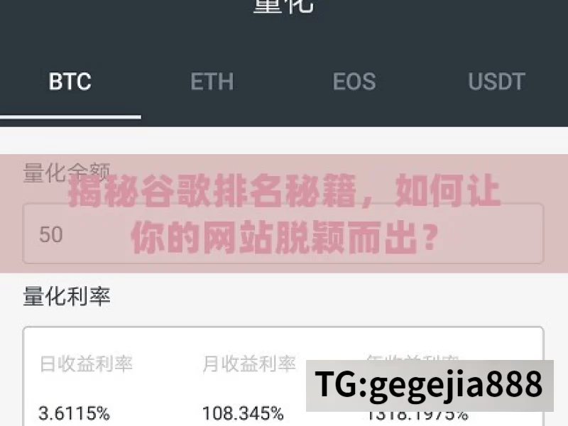 揭秘谷歌排名秘籍，如何让你的网站脱颖而出？