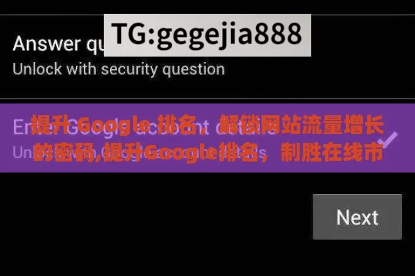 提升 Google 排名，解锁网站流量增长的密码,提升Google排名，制胜在线市场的关键策略